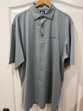 FootJoy Men’s Light Gray Dot-Pattern Polo